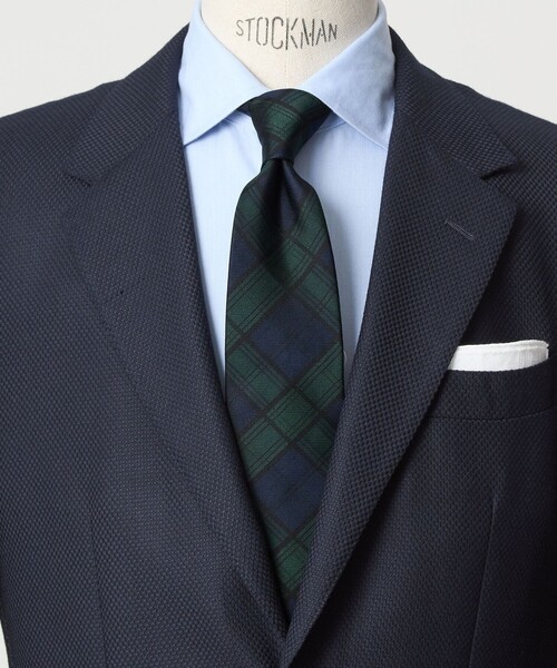 green label relaxing（グリーンレーベルリラクシング）の「GLR ジャパン タンゴ 8.0cm チェック ネクタイ（ネクタイ・メンズ・パープル/ネイビー・FREE）」の2枚目の写真