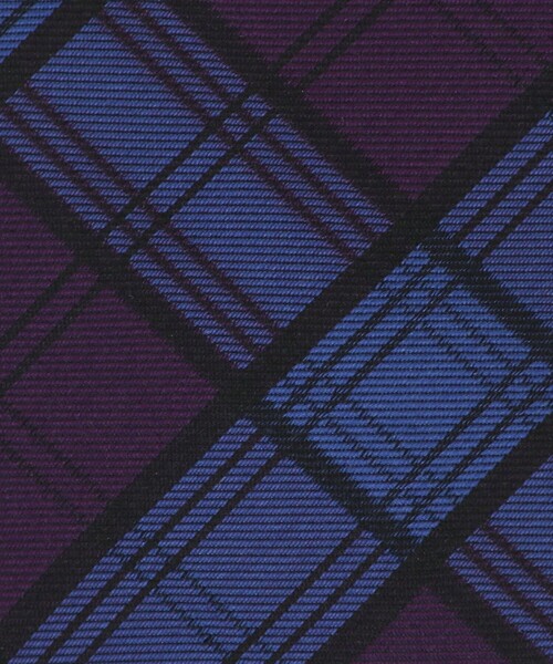 green label relaxing（グリーンレーベルリラクシング）の「GLR ジャパン タンゴ 8.0cm チェック ネクタイ（ネクタイ・メンズ・パープル/ネイビー・FREE）」の9枚目の写真