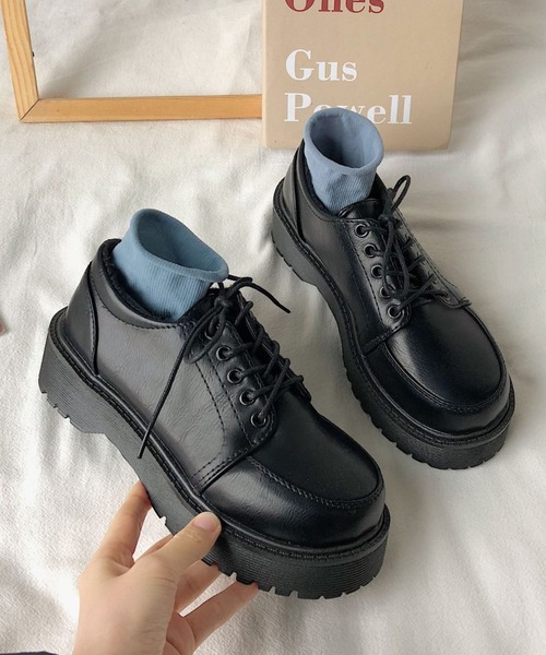 yuue' ( wear )（ユーイ）の「厚底レースアップローファー（ローファー・レディース・ブラウン/ブラック・23.5cm/24.5cm）」の10枚目の写真