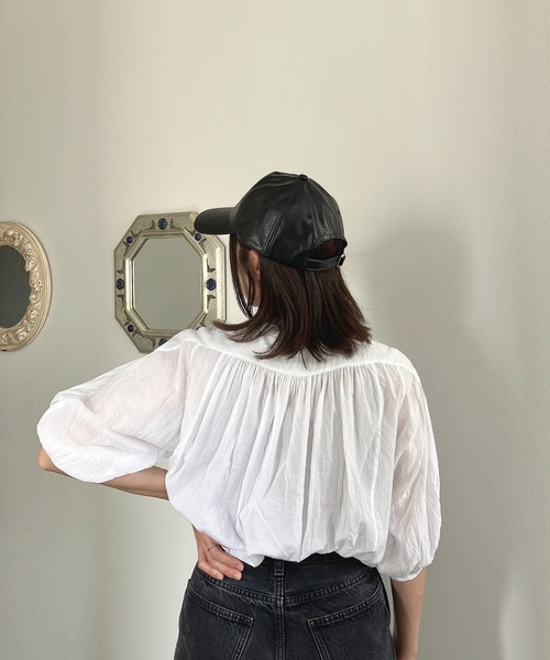 AS KNOW AS plus（アズノゥアズプラス）の「♪フェイクレザーキャップ（キャップ・レディース・ブラック/ブラウン・FREE）」の6枚目の写真