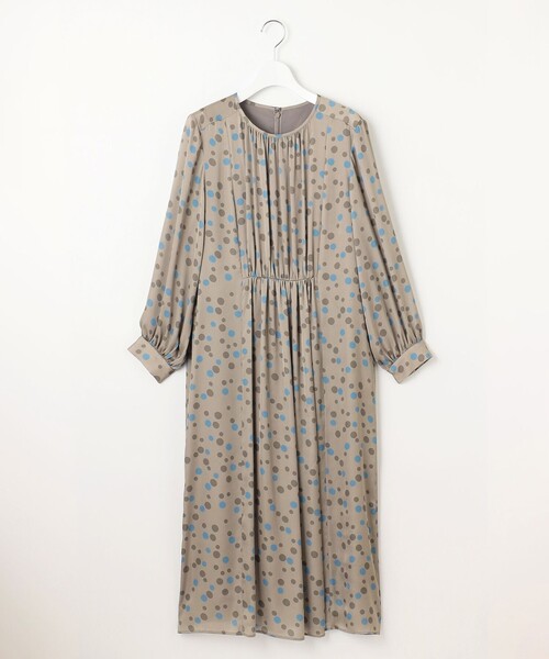 セール】マルチポルカドットプリント ワンピース（ワンピース）｜自由
