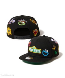 NEW ERA（ニューエラ）の「NEW ERA/ニューエラ Youth 9FIFTY SESAM ALLOVER BLK キッズ キャップ 14682463（キャップ・キッズ）」