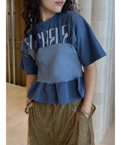 ELCHELE エルチェレ　RIB BUSTIER TEE RIB BUSTIER TEE