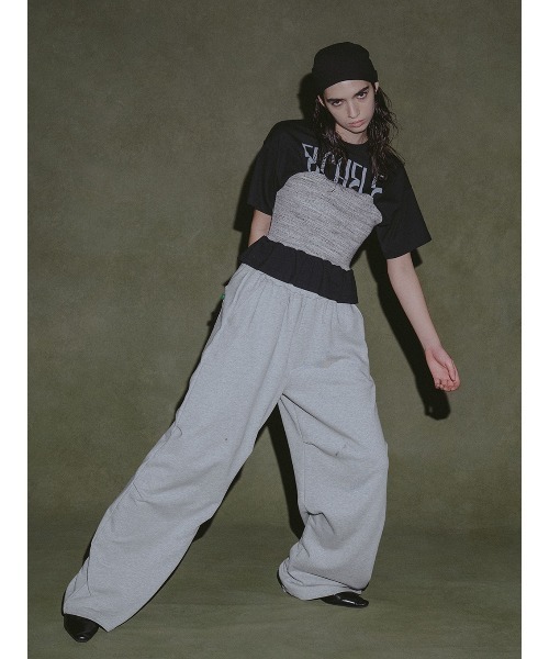 RIB BUSTIER TEE（Tシャツ/カットソー）｜ELCHELE（エルチェレ