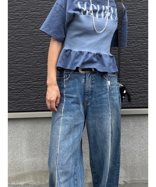 ELCHELE エルチェレ　RIB BUSTIER TEE RIB BUSTIER TEE（Tシャツ/カットソー）｜ELCHELE（エルチェレ