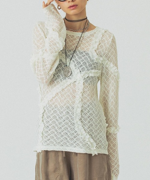 セール】FRILL LACE TOP（Tシャツ/カットソー）｜ROSE BUD