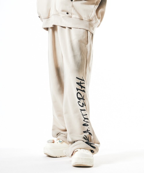 Theater code(シアターコード)の「Distressed sweatpants/汚れ加工スウェットパンツ 秋 秋服メンズ 2026年秋冬(スウェットパンツ・メンズ・ブラック/ベージュ・M/L)」の17枚目の写真