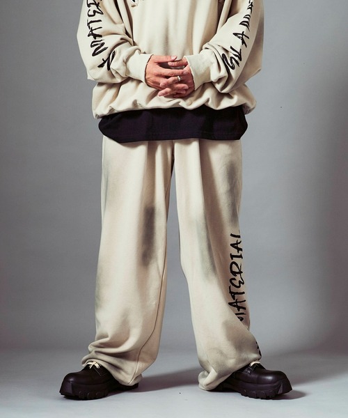 Theater code(シアターコード)の「Distressed sweatpants/汚れ加工スウェットパンツ 秋 秋服メンズ 2026年秋冬(スウェットパンツ・メンズ・ブラック/ベージュ・M/L)」の20枚目の写真