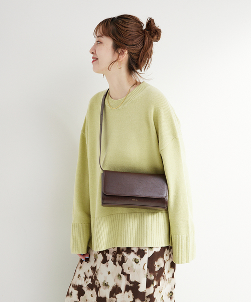 B.C STOCK(ベーセーストック)の「手洗い可 / WOOL混ニットプルオーバー(ニット/セーター・レディース・オレンジ/グリーン/アイボリー・FREE)」の17枚目の写真