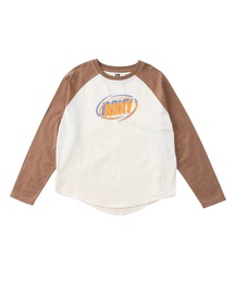 ROXY（ロキシー）の「MINI ROXY HEART WAVE /ロキシーキッズフロントプリントラグラン長袖ロンT（Tシャツ/カットソー）」