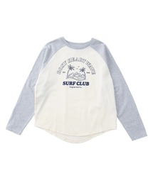 ROXY（ロキシー）の「MINI ROXY HEART WAVE /ロキシーキッズフロントプリントラグラン長袖ロンT（Tシャツ/カットソー）」