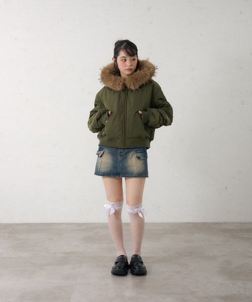 セール】【日本限定】N2B / ファー付フードミリタリーブルゾン