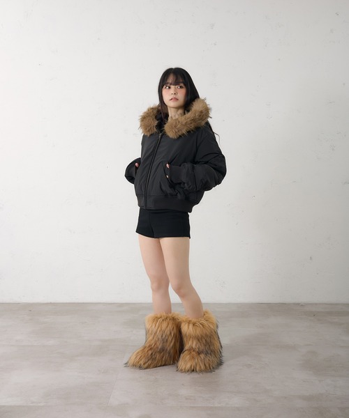 セール】【日本限定】N2B / ファー付フードミリタリーブルゾン