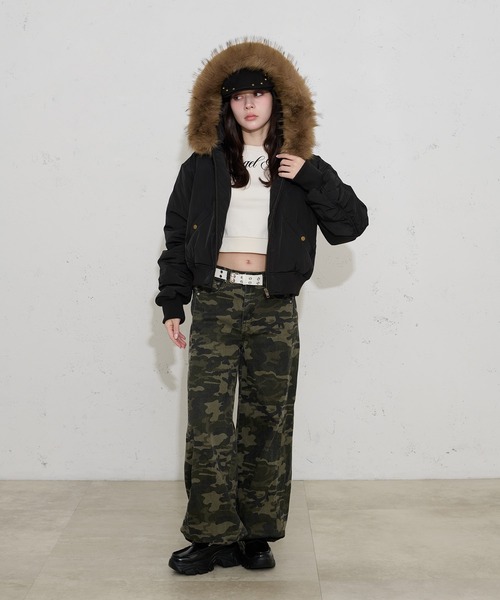 セール】【日本限定】N2B / ファー付フードミリタリーブルゾン