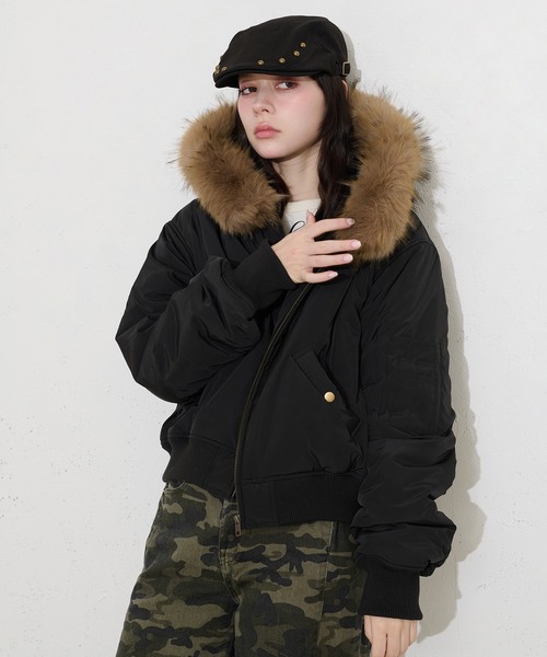 【値下げ】n2b ファー付きジャケット 日本限定】N2B / ファー付フードミリタリーブルゾン（ブルゾン）｜FCMM