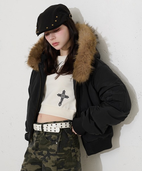 セール】【日本限定】N2B / ファー付フードミリタリーブルゾン