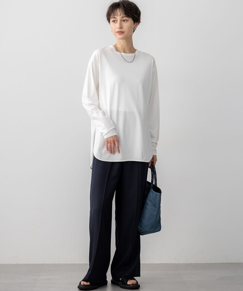 23区 S(ニジュウサンクチイサイサイズ)の「TWビエラ タック ワイド パンツ(その他パンツ・レディース・グレー系/ネイビー系・30/32/34)」の11枚目の写真