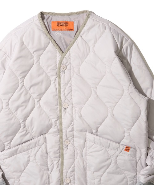 ADPOSION(アドポーション)の「【UNIVERSAL OVERALL】QUILT JACKET / キルティング中綿ジャケット(ダウンジャケット/コート・レディース・ネイビー/グリーン/ブラック/ブラウン/グレー・SMALL/LARGE/MEDIUM)」の3枚目の写真