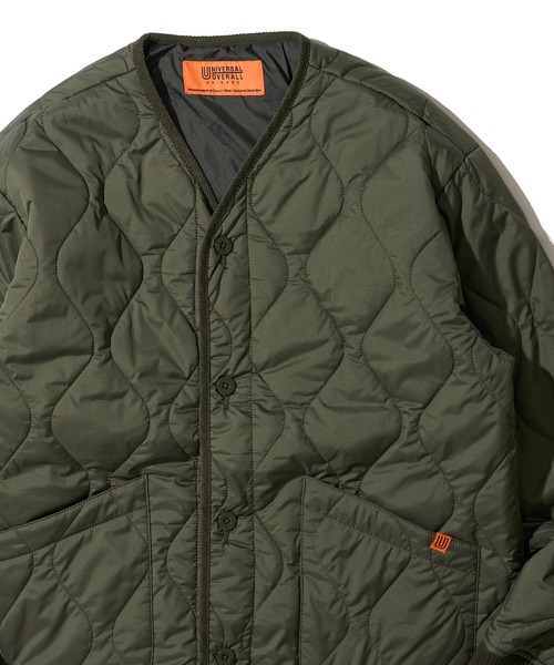ADPOSION(アドポーション)の「【UNIVERSAL OVERALL】QUILT JACKET / キルティング中綿ジャケット(ダウンジャケット/コート・レディース・ネイビー/グリーン/ブラック/ブラウン/グレー・SMALL/LARGE/MEDIUM)」の5枚目の写真