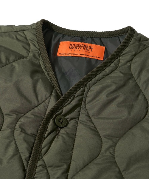 ADPOSION(アドポーション)の「【UNIVERSAL OVERALL】QUILT JACKET / キルティング中綿ジャケット(ダウンジャケット/コート・レディース・ネイビー/グリーン/ブラック/ブラウン/グレー・SMALL/LARGE/MEDIUM)」の16枚目の写真