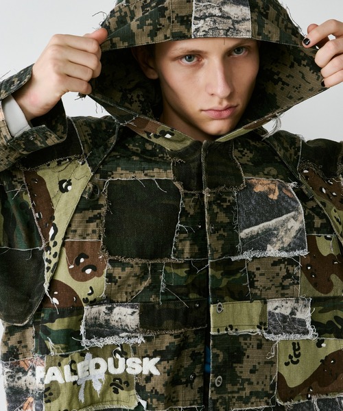 AIVER(アイバー)の「PALEDUSK×AIVER カモボロ3WAYフードシャツ(その他アウター・メンズ・ダークカーキ/ベージュ・LARGE/MEDIUM/SMALL)」の16枚目の写真