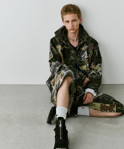 AIVER(アイバー)の「PALEDUSK×AIVER カモボロ3WAYフードシャツ(その他アウター・メンズ・ダークカーキ/ベージュ・LARGE/MEDIUM/SMALL)」の19枚目の写真