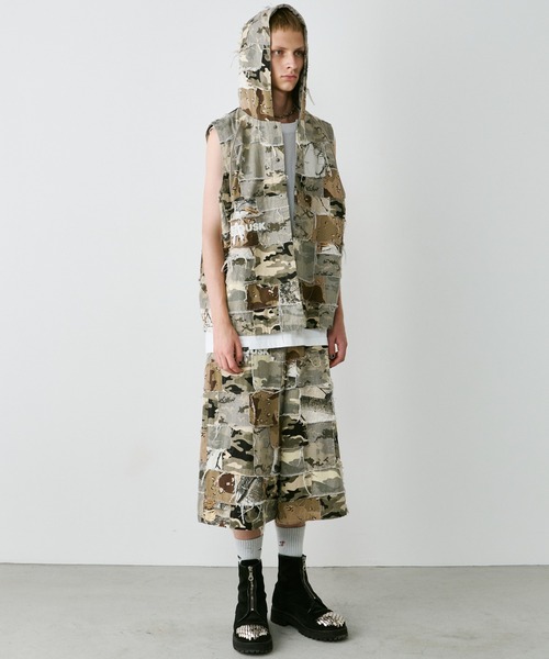 AIVER(アイバー)の「PALEDUSK×AIVER カモボロ3WAYフードシャツ(その他アウター・メンズ・ダークカーキ/ベージュ・LARGE/MEDIUM/SMALL)」の4枚目の写真
