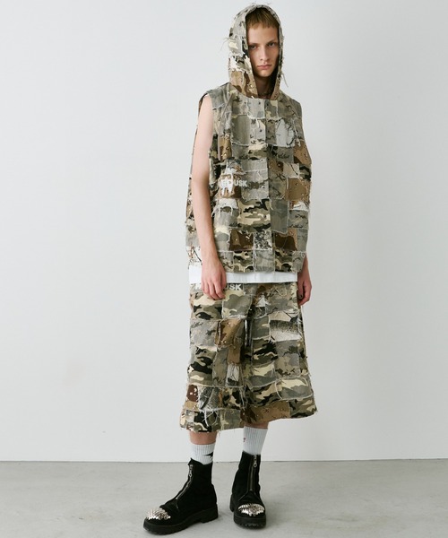 AIVER(アイバー)の「PALEDUSK×AIVER カモボロ3WAYフードシャツ(その他アウター・メンズ・ダークカーキ/ベージュ・LARGE/MEDIUM/SMALL)」の3枚目の写真