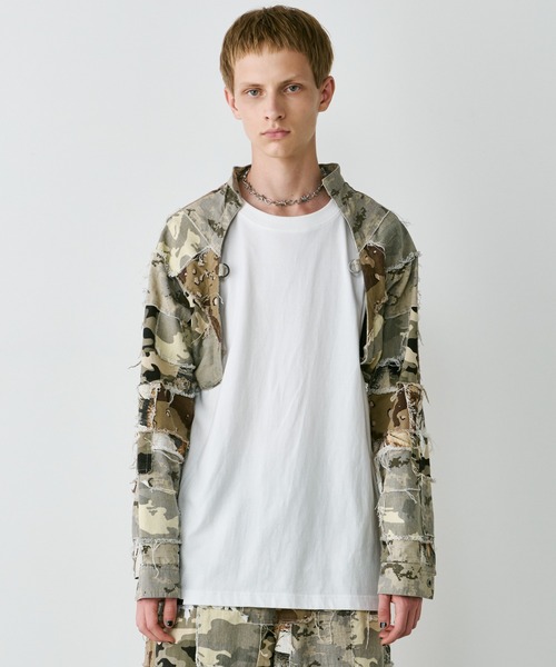 AIVER(アイバー)の「PALEDUSK×AIVER カモボロ3WAYフードシャツ(その他アウター・メンズ・ダークカーキ/ベージュ・LARGE/MEDIUM/SMALL)」の6枚目の写真