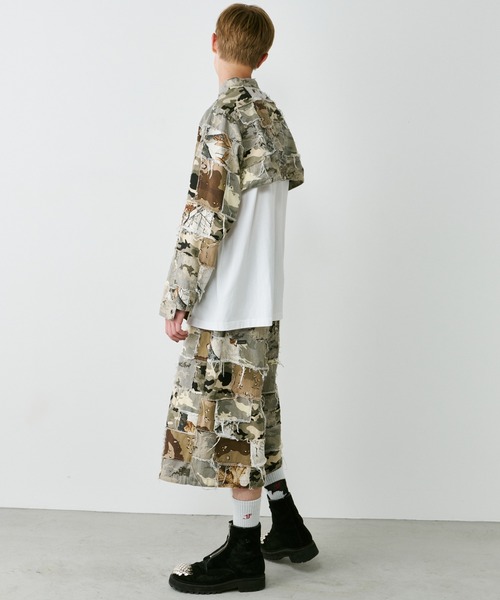 AIVER(アイバー)の「PALEDUSK×AIVER カモボロ3WAYフードシャツ(その他アウター・メンズ・ダークカーキ/ベージュ・LARGE/MEDIUM/SMALL)」の13枚目の写真