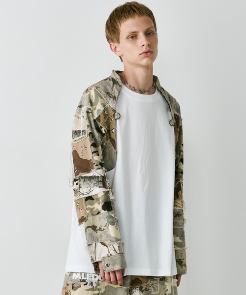 AIVER(アイバー)の「PALEDUSK×AIVER カモボロ3WAYフードシャツ(その他アウター・メンズ・ダークカーキ/ベージュ・LARGE/MEDIUM/SMALL)」の7枚目の写真