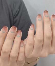 ONEP STAR（ワンピスター）の「簡単にネイルチップ ハンドネイルチップ リーフデザイン（ネイルシール/ネイルチップ）」