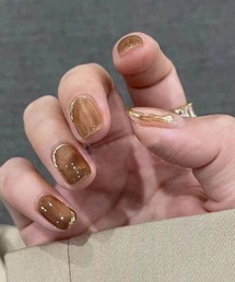 ONEP STAR（ワンピスター）の「簡単にネイルチップ ハンドネイルチップ リーフデザイン（ネイルシール/ネイルチップ）」