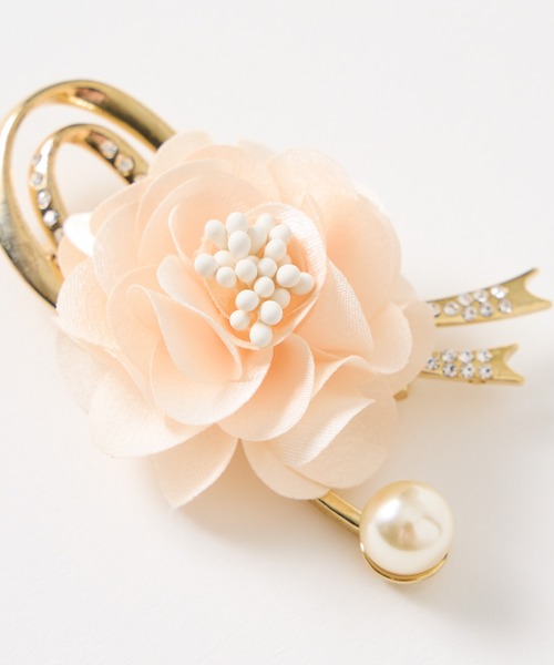 AIMER（エメ）の「3Dミニフラワーブローチ（ブローチ/コサージュ・レディース・ベージュ/ブルーグレー・FREE）」の7枚目の写真