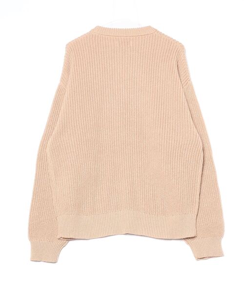 KANGOL(カンゴール)の「【KANGOL/カンゴール】ロゴ刺繍 畦編み クルーネック ニット セーター(ニット/セーター・メンズ・ブラック/ベージュ/ネイビー/アイボリー・M/L/XL)」の5枚目の写真