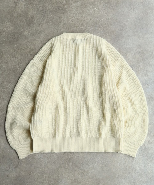 KANGOL(カンゴール)の「【KANGOL/カンゴール】ロゴ刺繍 畦編み クルーネック ニット セーター(ニット/セーター・メンズ・ブラック/ベージュ/ネイビー/アイボリー・M/L/XL)」の15枚目の写真