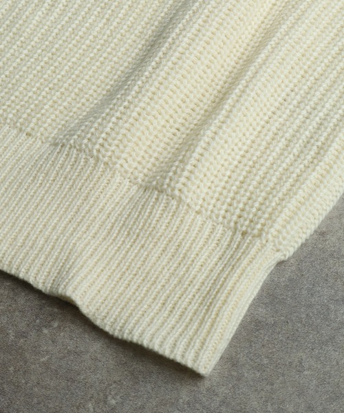 KANGOL(カンゴール)の「【KANGOL/カンゴール】ロゴ刺繍 畦編み クルーネック ニット セーター(ニット/セーター・メンズ・ブラック/ベージュ/ネイビー/アイボリー・M/L/XL)」の11枚目の写真