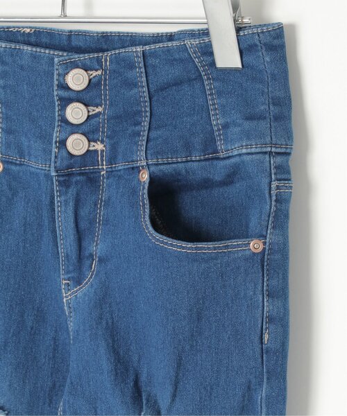 VENCEEXCHANGE(ヴァンスエクスチェンジ)の「ハイウエストダメージスキニーデニム(デニムパンツ・レディース・ダークブルー/ブラック/ブルー・SS/S/M/L)」の18枚目の写真