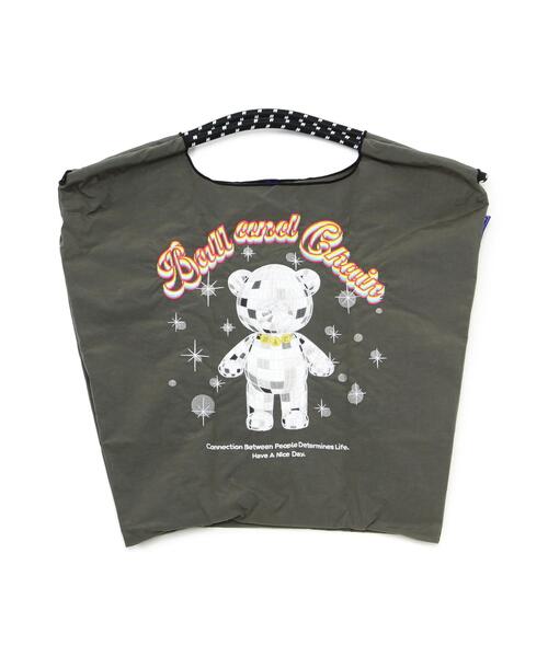 Ball&Chain(ボールアンドチェーン)の「Ball&Chain(ボールアンドチェーン) MIRROR.BALLBEAR/Mサイズ(エコバッグ/サブバッグ・レディース・ブラック/チャコールグレー・F)」の1枚目の写真