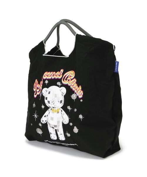 Ball&Chain(ボールアンドチェーン)の「Ball&Chain(ボールアンドチェーン) MIRROR.BALLBEAR/Mサイズ(エコバッグ/サブバッグ・レディース・ブラック/チャコールグレー・F)」の4枚目の写真