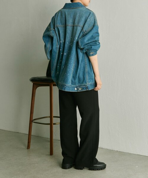 ear PAPILLONNER(イアパピヨネ)の「ペイントデニムジャケット【SUM1 STYLE】(その他アウター・レディース・ブルー・FREE)」の17枚目の写真