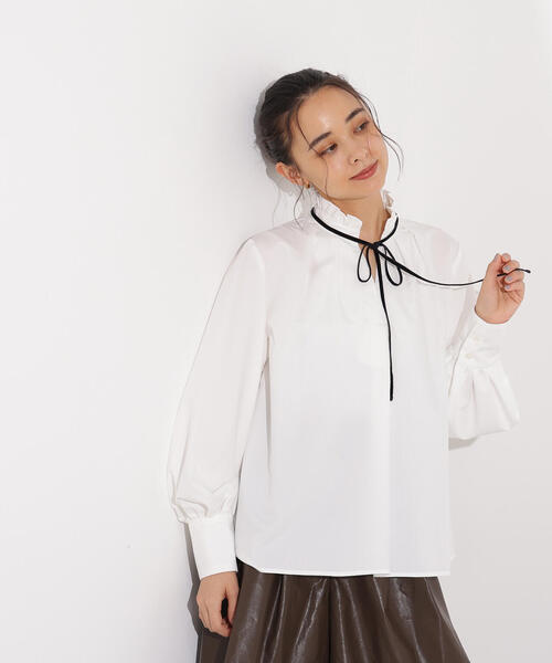 セール】ベロアリボンスキッパーブラウス（シャツ/ブラウス）｜N.（N