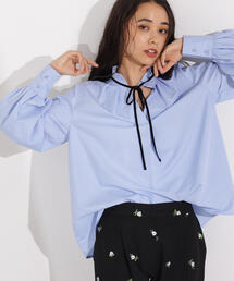 N.（N. Natural Beauty Basic） | ベロアリボンスキッパーブラウス(シャツ/ブラウス)