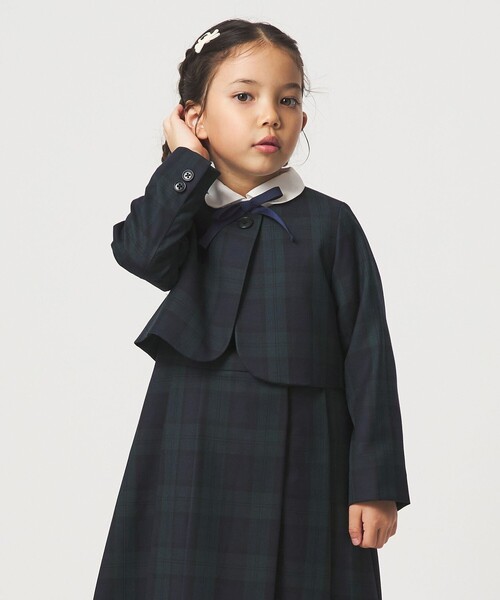 グリーンレーベル リラクシング ブラックウォッチ フォーマルセット 120㎝ green label relaxing 【キッズスーツ4点SET】グリーンレーベル