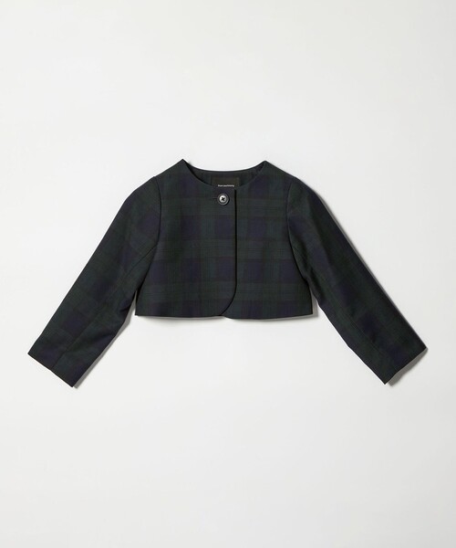 green label relaxing（グリーンレーベルリラクシング）の「TRW ブラックウォッチ ボレロ / キッズ 110cm-130cm（スーツジャケット・キッズ・ダークグリーン・130cm/120cm/110cm）」の10枚目の写真