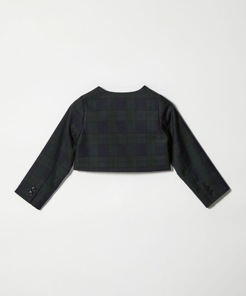 green label relaxing（グリーンレーベルリラクシング）の「TRW ブラックウォッチ ボレロ / キッズ 110cm-130cm（スーツジャケット・キッズ・ダークグリーン・130cm/120cm/110cm）」の11枚目の写真