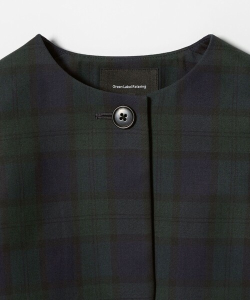 green label relaxing（グリーンレーベルリラクシング）の「TRW ブラックウォッチ ボレロ / キッズ 110cm-130cm（スーツジャケット・キッズ・ダークグリーン・130cm/120cm/110cm）」の12枚目の写真