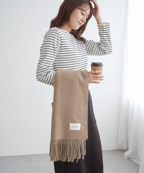 ikka（イッカ）の「カシミヤタッチカラーマフラー（マフラー・レディース・グリーン/チャコール/オレンジ/アイボリー/ブラウン系その他/グレー/ブルー・FREE）」の21枚目の写真