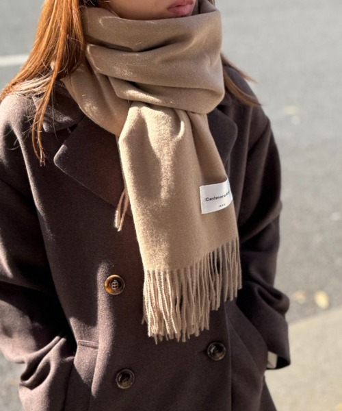 ikka（イッカ）の「カシミヤタッチカラーマフラー（マフラー・レディース・グリーン/チャコール/オレンジ/アイボリー/ブラウン系その他/グレー/ブルー・FREE）」の16枚目の写真
