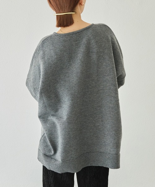 LAVEANGE(ラビアンジェ)の「【洗える】スキッパーニットプルオーバー(ニット/セーター・レディース・ブラウン/チャコールグレー/ブラック・4L/3L/F)」の16枚目の写真